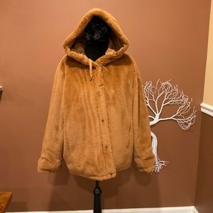 Reversible faux-fur jacket